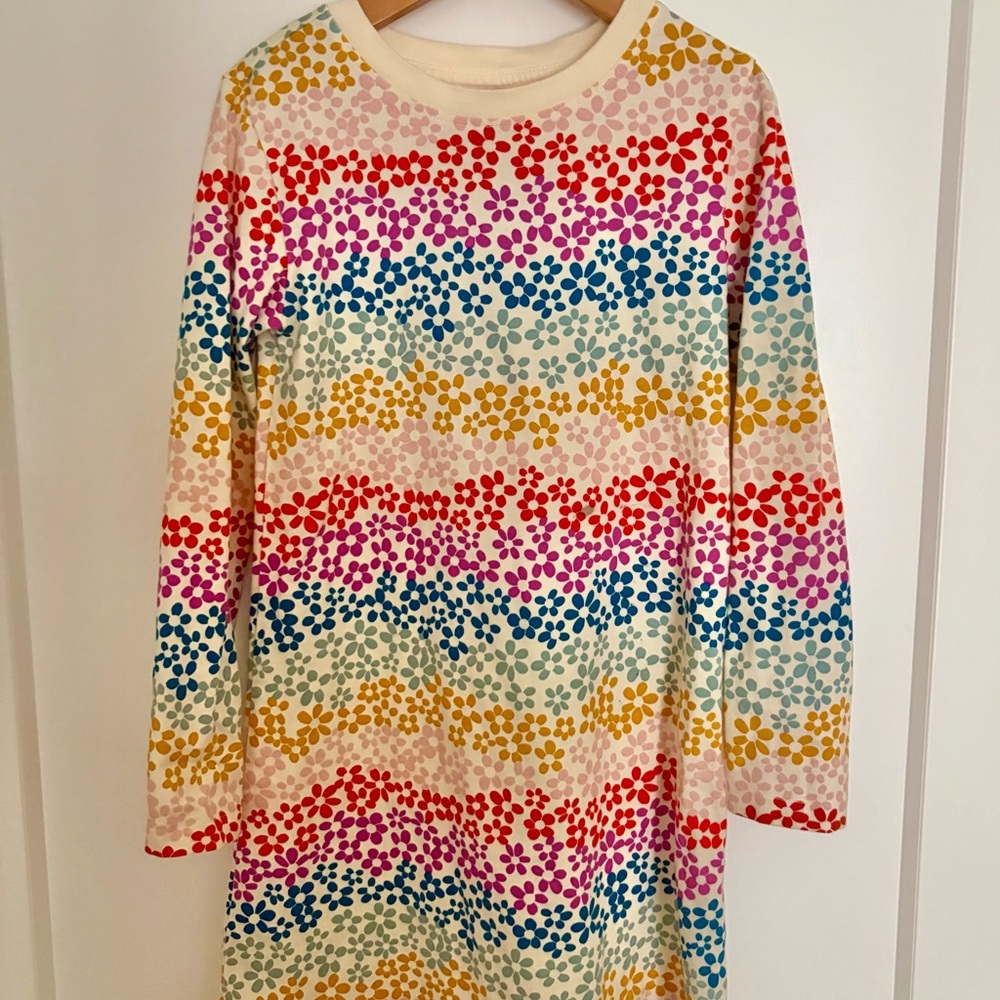 Hanna Andersson Multicolor Long Sleeve Flower Dress